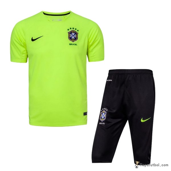 Camiseta Entrenamiento Brasil Conjunto Completo 2017 Verde